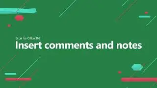 Insert Comments and notes in Excel | Excel Short Clip | Tutorial | 