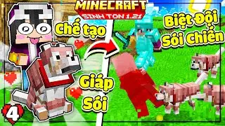 Mình Chế Tạo Giáp Cho Biệt Đội Sói Và Đột Kích Bất Ngờ Căn Cứ Cướp Dân Làng Minecraft Sinh Tồn 1.21