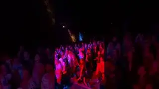 Full moon rising with live ecstatic dance