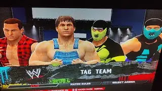 rednecks ftw vs mortal Kombat tag team match (lone wolf wrestling WWE2k14)