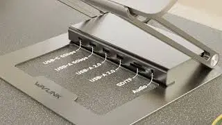 WAVLINK DisplayLink dual 4k Docking Station, USB-C/A Dock with Ergonomic Design----UG69PD18