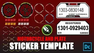 DOWNLOAD FREE | Motorcycle Rim and Plate Sticker Templates | CorelDraw Files