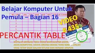 Belajar Komputer Untuk Pemula Bagian 16 –efek-efek pada table : merge, direction (By : Pak Santo)
