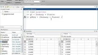 Performing Array Operations on Vectors, Demonstration