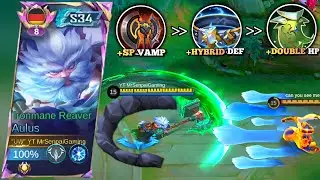 FINNALY EXP LANE AULUS DURABILITY TANK AND MAX DAMAGE BUILD - EXP AULUS BEST BUILD AND EMBLEM 2025