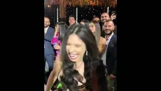 زغروطة الراقصة دينا للعروسة فى حفل زفافها
