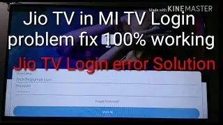 JIO TV IN MI TV Login problem solved |  100%working  login  error problem fix by tech7hr
