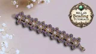 Lilac Beading Bracelet 💎 #beadingtutorials #beading #artesanato #artesania