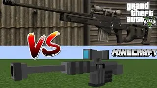 Sniper Rifle | GTA V vs. Minecraft