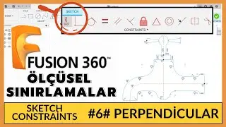 FUSION 360 || #6# PERPENDICULAR Komutu nasıl Kullanılır ❓ || Perpendicular Sketch Constraints 📌