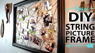 DIY Clothespin & String Picture Frame | Upcycling an old frame