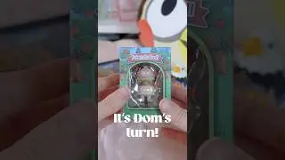 He's so cute! Animal Crossing Dom mini figure unboxing #shorts