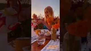 Hande Sarıoğlu huzurlu bir ortamda çay keyfi