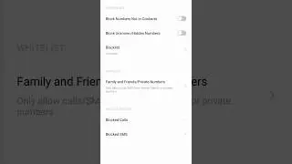 Blacklist settings Infinix mobile
