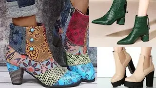 Fashion Trends - Latest Ladies Ankle Heels Boots - Vid 3
