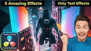 5 Amazing Text Effects in DaVinci Resolve | Beginner Tutorial