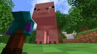 Beating Minecraft But I'm 1 Pixel Tall...