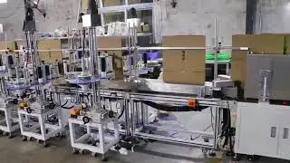 Automatic 3 head carton carboard stickering machine with auto feeding