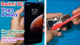 Xiaomi redmi 9C телефон упал в воду , не работает сенсор, восстанавливаем телефон после воды 