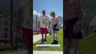 Инструктор Сергей проводит занятия по роликам🛼☀️ Мария  катается первый раз🥳 