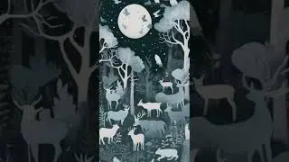 "Midnight Sky: A Mystical Forest Journey"