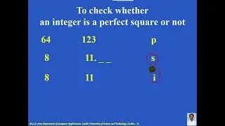 Python program to check whether a number is a perfect square or not.