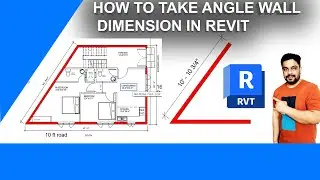 How to take angle wall Dimension in Revit 