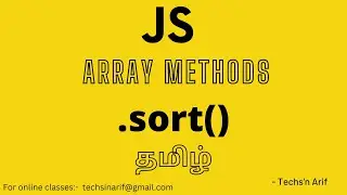 JavaScript Tutorial | Array | sort() | Tamil