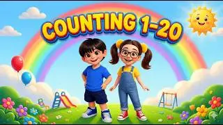 Counting 1 to 20 for Kids | Slow & Easy Counting Song with Pause | Nursery Rhymes & Learning Video