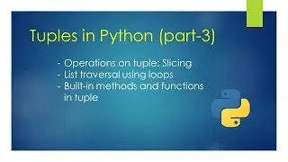 Slicing in tuples | Built-in functions in tuple | term-2 | Unit-1 | Class -11th  Computer Science