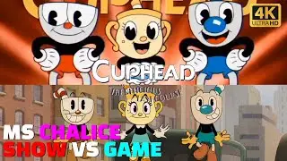 Cuphead DLC MS CHALICE GAME vs MS CHALICE SHOW COMPARISON 4K 60FPS