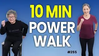 10-Min Power Walk for Seniors (Improve Heart health & Lower Blood Pressure)