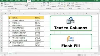 Excel - Text to Columns & Flash Fill