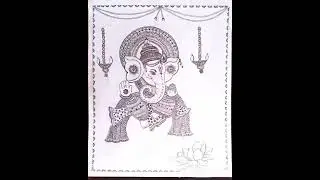 Ganpati drawing/  mandala art / easy drawing # shorts