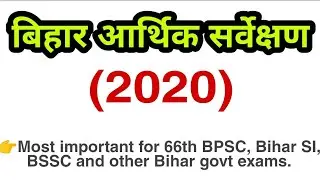 बिहार आर्थिक सर्वेक्षण 2020, Economic Survey of Bihar 2020.