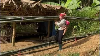 Abandoned House - Single Mother Makes Bamboo Wall | Dung life single