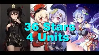 [Genshin Impact] 36 Stars 4 Units Spiral Abyss (ft. c6 Hu Tao, Ganyu, Klee, Qiqi)