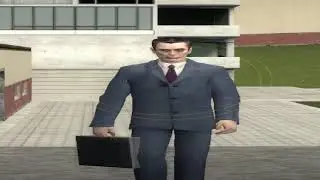 Wide G man walking