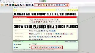 How to manage All SketchUp Plugins/Extensions show used plugins iN HiNDi