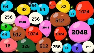 MERGE THE CANDY BALL  2048-  #mergegames #blobmerge3d