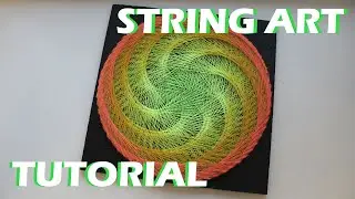 NEON MANDALA | STRING ART | TUTORIAL | SPIRALS | DIY