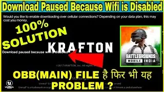 DOWNLOAD PAUSED BECAUSE WIFI IS DISABLED BGMI PROBLEM 100% SOLUTION | BGMI FIX DOWNLOAD OBB SERVICE