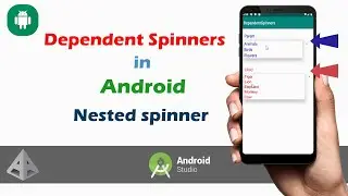 dependent spinners in android with android studio | 