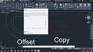 Offset, Copy, Scale in auto cad Bangla tutorial drawing