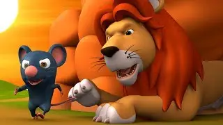 The Lion & Mouse 3D Animated Hindi Stories for Kids - Moral Stories Tales