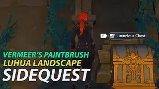 Look for Vermeer's paintbrushes and paints - Luhua Landscape - Genshin Impact