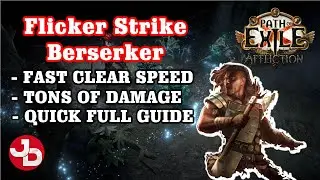 PoE 3.23 | FAST Flicker Strike Berserker Build | Path of Exile 3.23