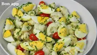 Salade de chou-fleur aux œufs #267 #plaisiredéguster