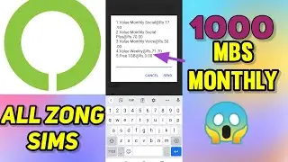 Zong Free 1000MBs For All Zong Sims | Get Free 1GB Monthly Internet Data On Zong Sims