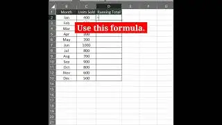 MS Excel Tips - Calculate Running Total